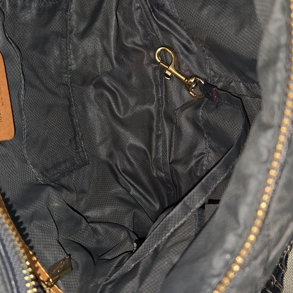 MZ Wallace Gray Quilted Nylon Leather Crossbody Shoulder Bag - Picture 10 of 13